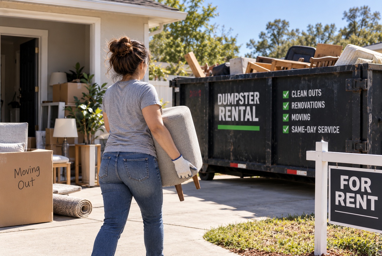 Moving Out of a Rental in Ocala? How a Dumpster Rental Clears Everything Before Your Lease Deadline